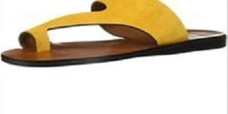 Kenneth Cole New York Women's Palm Slides Toe Loop Flats Gold Size 7.5 M