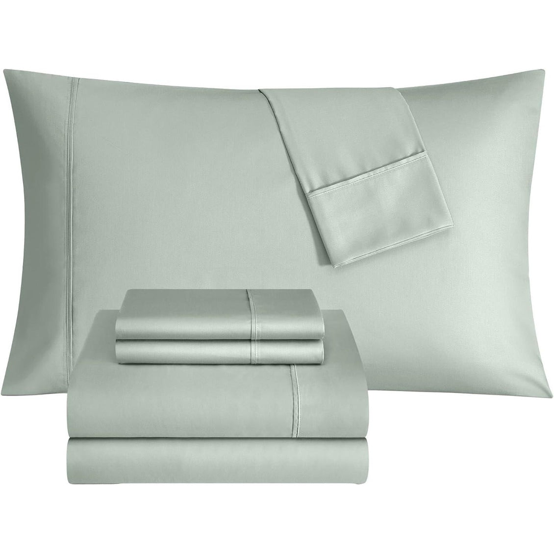Thomasville 1500  Thread Count Green 6 Piece Premium Cotton Rich Sateen Sheet Set