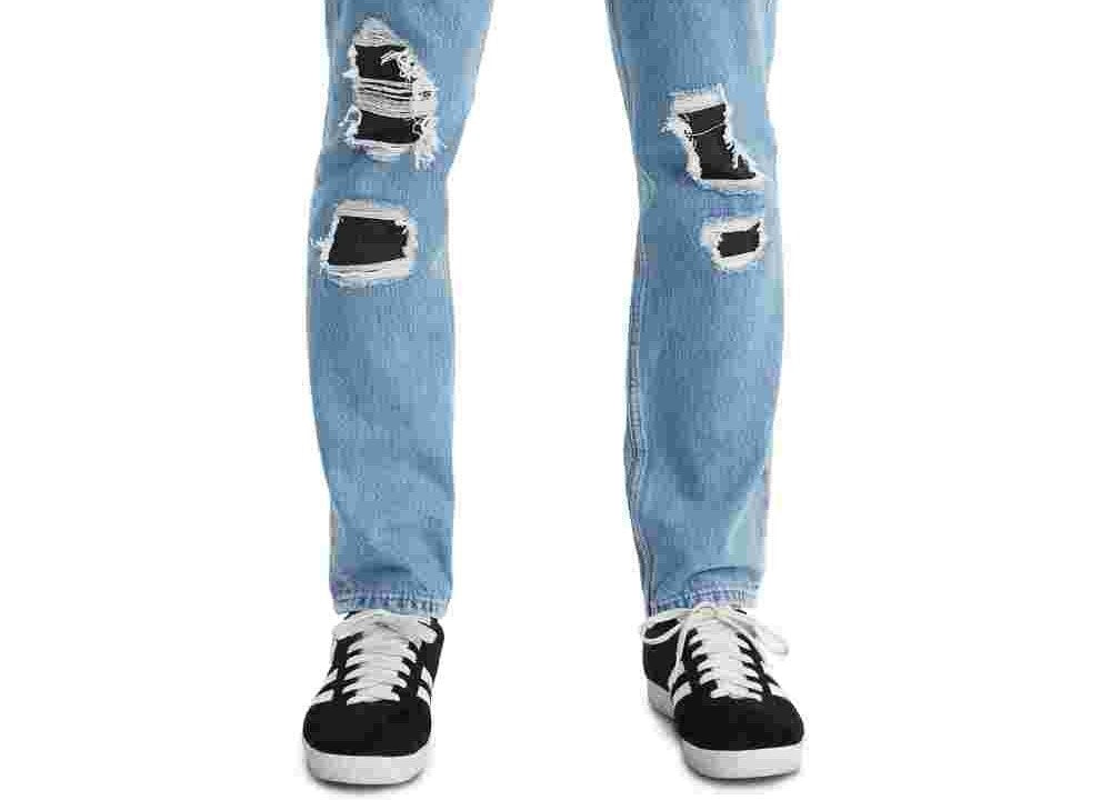 Levi's Men's Slim Fit Rip And Repair Jeans Blue Size 34X30