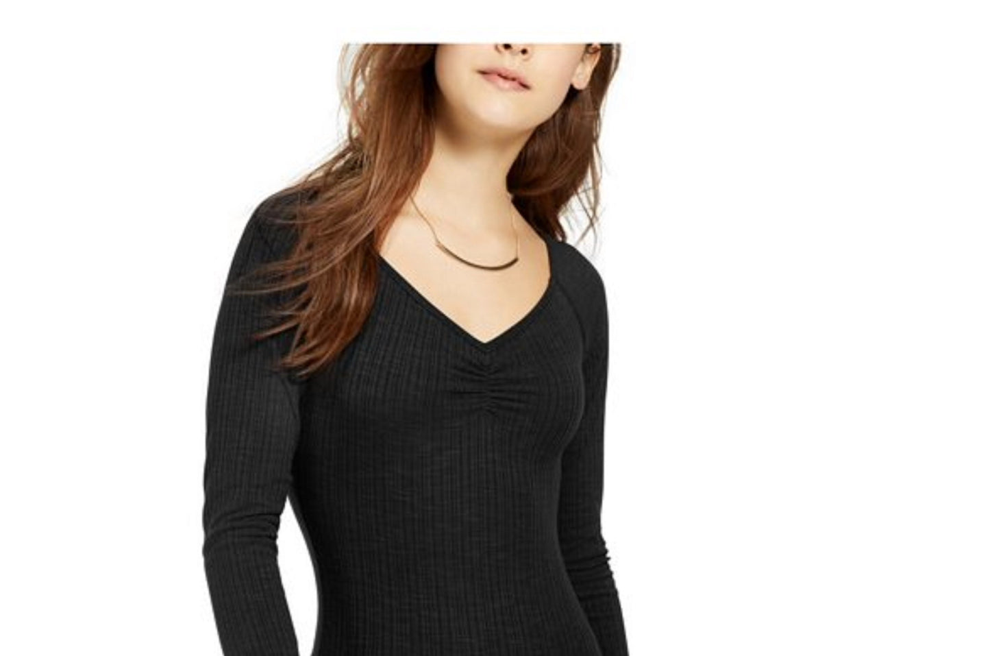 Self Esteem Juniors' Long-Sleeve Bodysuit Black Size Large