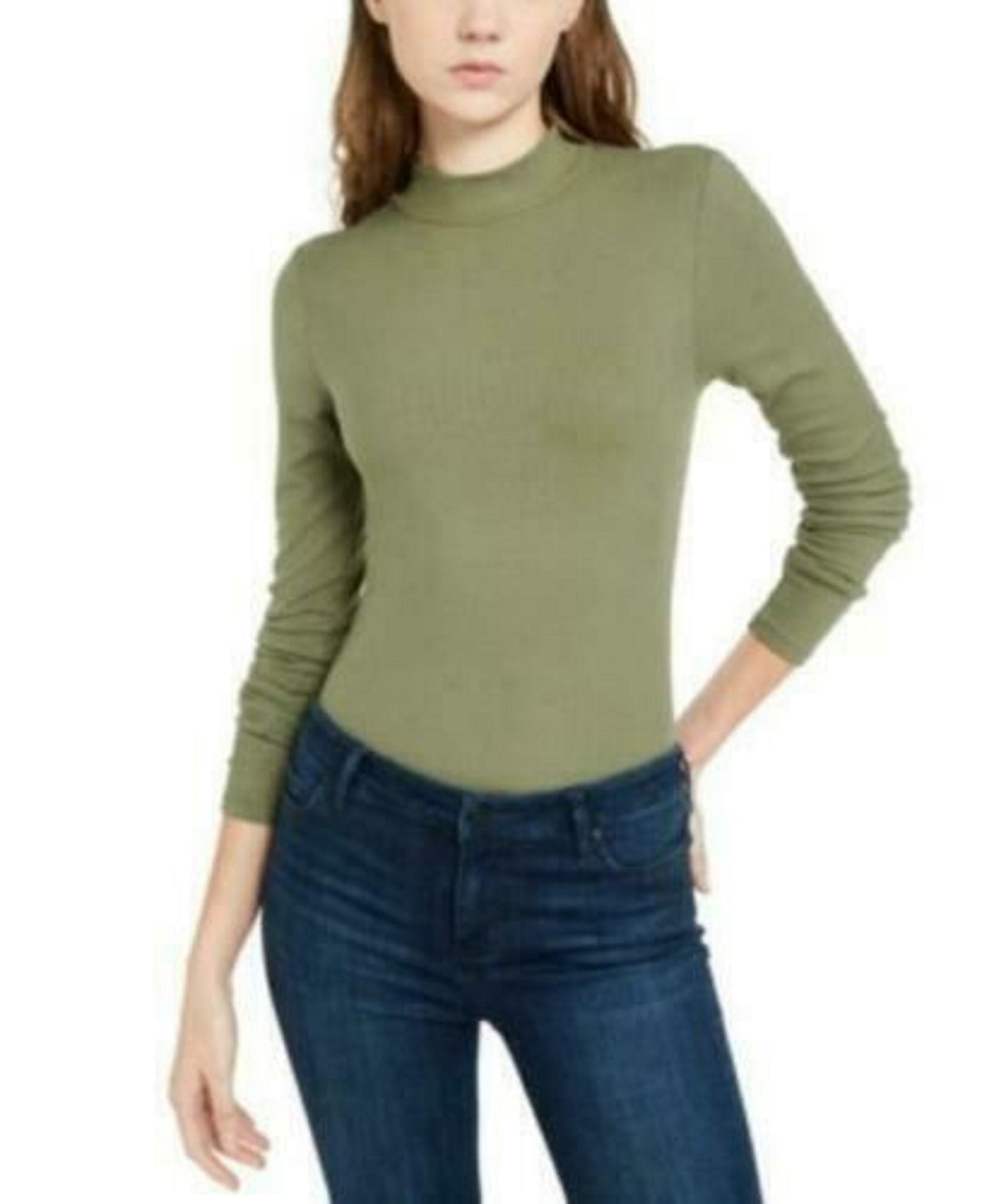 Self Esteem Juniors' Mock-Neck Bodysuit Green Size Medium