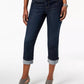 Style & Co Women's Curvy Cuffed Capri Jeans Blue Size 6