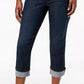 Style & Co Women's Curvy Cuffed Capri Jeans Blue Size 6