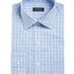 Club Room Men's Classic/Regular Fit Performance Windowpane Dress Shirt Navy Size 34-35