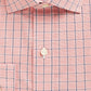 Club Room Men's Classic Regular Fit Performance Windowpane Dress Shirt Orange Size 16X34X35