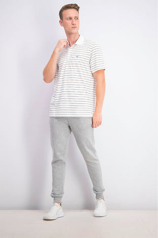 Attack Life By Greg Norman Men's 5 Iron Stripe Polo White Size XXX Large