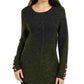 Alfani Women's Metallic Swing Sweater Black Size X-Large