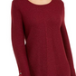 Alfani Women's Metallic Swing Sweater Wine Size Petite Medium