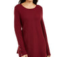 Alfani Women's Metallic Swing Sweater Wine Size Petite Small