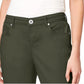 Style & Co Women's Women's Curvy Fit Capri Jeans Green Size 6 Petite