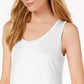 Maison Jules Women's Scoop-Neck Tank White Size X-Large