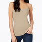 Maison Jules Women's Sleeveless Shirt Cami Beige Size Medium