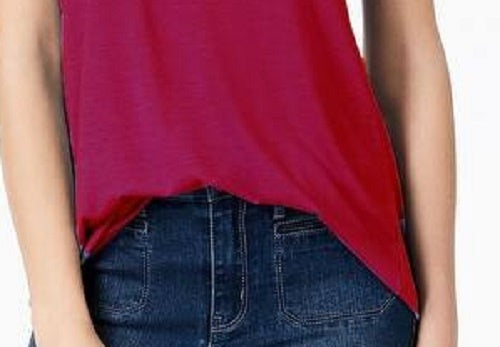 Maison Jules Women's Scoop-Neck T-Shirt Red Size Small