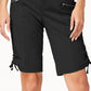 Style & Co Women's Zipper Bermuda Cargo Shorts  Black Size 18