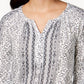 Style & Co Women's Split Neck Blouson Top White Size Small