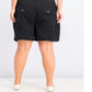 Style & Co Women's Plus Cargo Shorts Black Size 24W