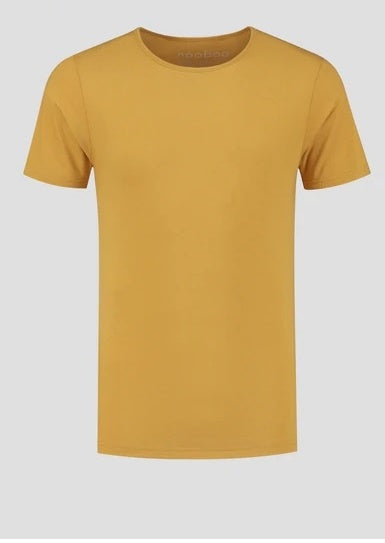 Style & Co Women's Cotton Crew Neck T-Shirt Gold Size Large