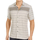 Alfani Men's Gradient Stripe Shirt Brown Size Small