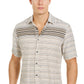 Alfani Men's Gradient Stripe Shirt Brown Size Small