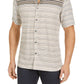 Alfani Men's Gradient Stripe Shirt Brown Size Small