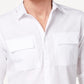 INC International Concepts Men's Utility Shirt White Size X-Small