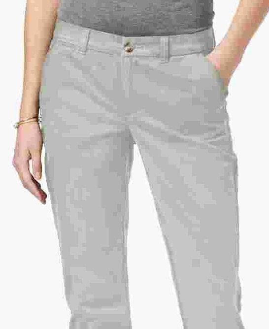 Maison Jules Women's Pocketed Zippered Straight Leg Pants Beige Size 0