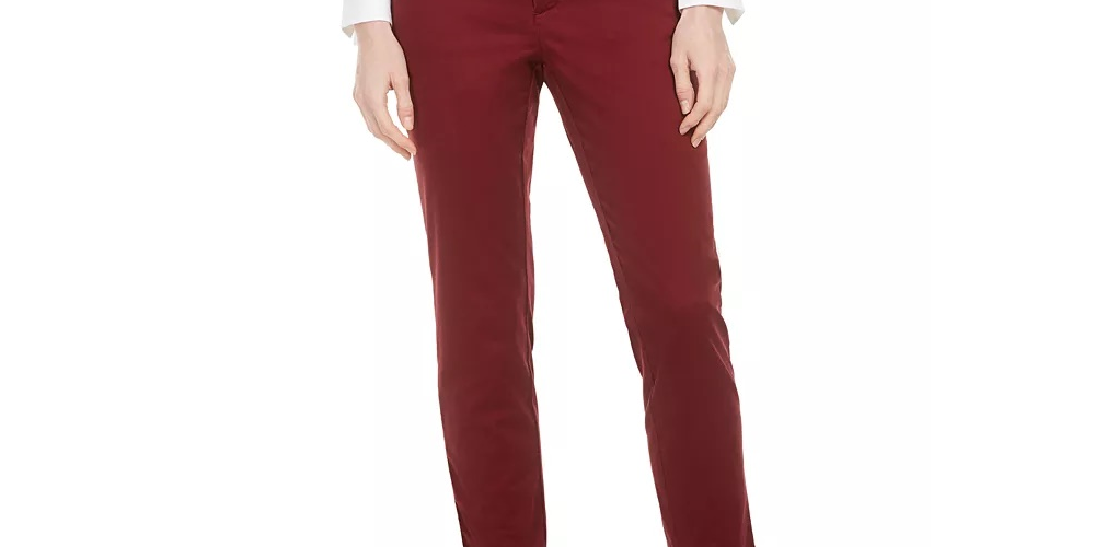 Maison Jules Women's Slim Ankle Pants Black Size 6