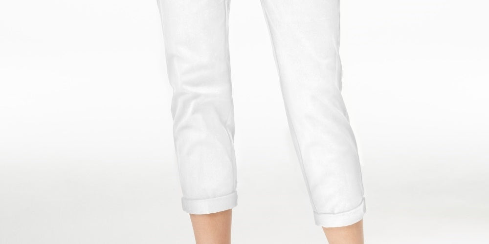 Maison Jules Women's Slim Ankle Pants White Size 0