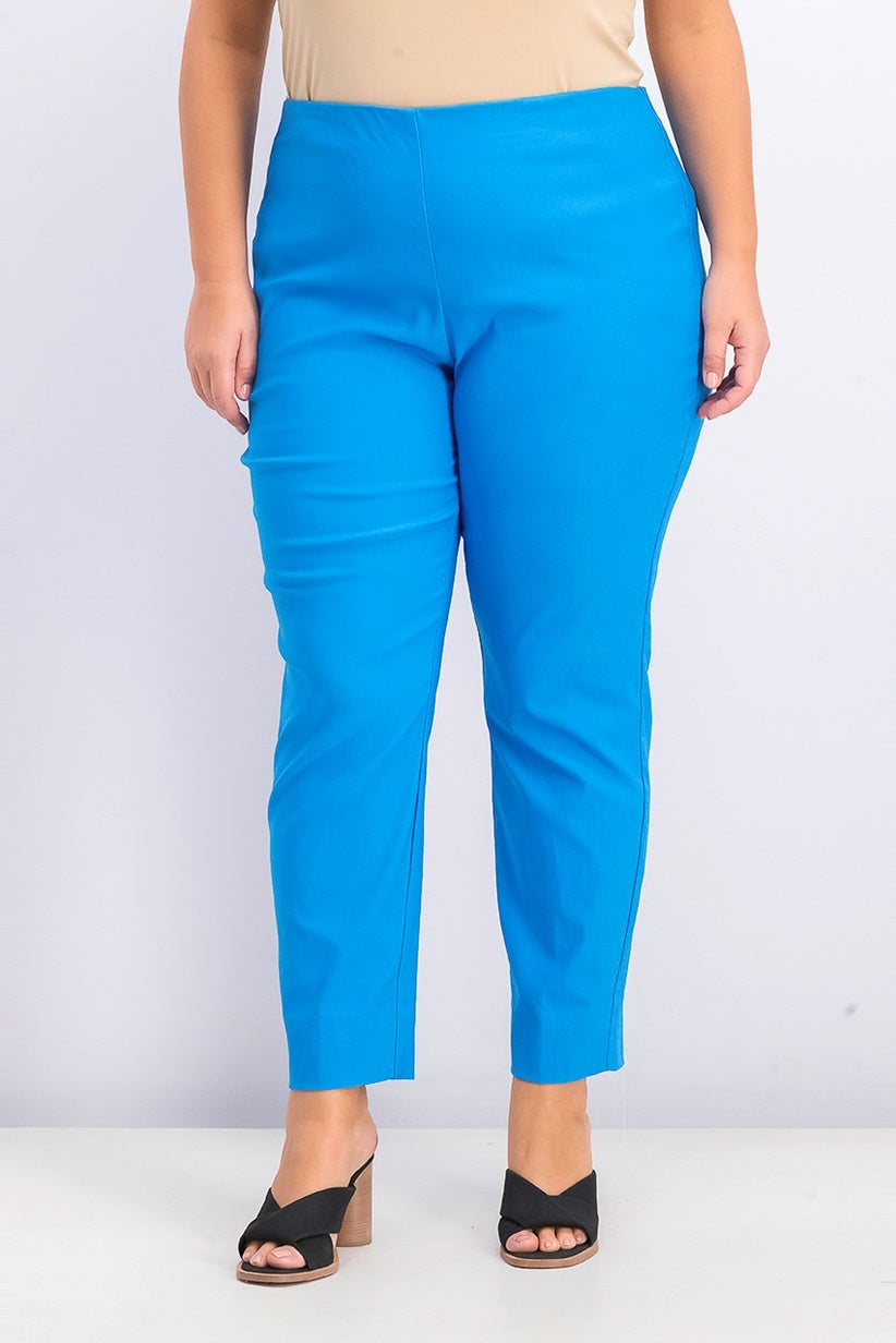 Charter Club Women's Chelsea Tummy Control Skinny-Leg Ankle Pants Bright Blue Size 14