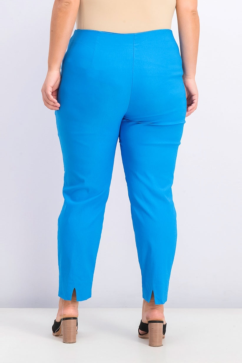 Charter Club Women's Chelsea Tummy Control Skinny-Leg Ankle Pants Bright Blue Size 14