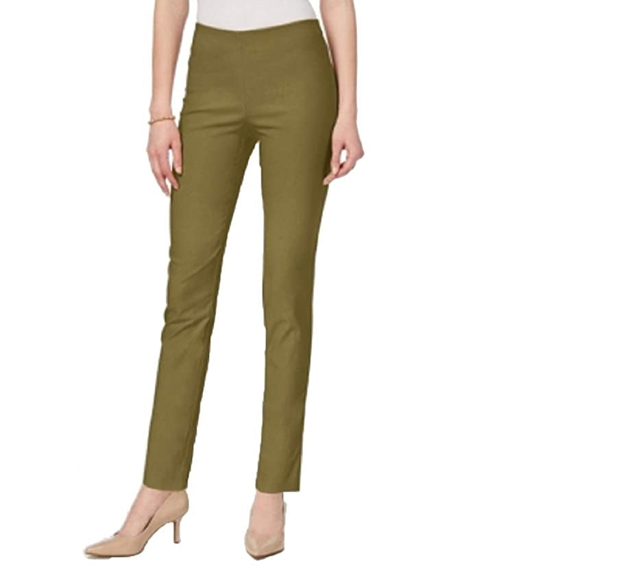 Charter Club Women's Chelsea Tummy Control Skinny Leg Ankle Pants Green Size 8