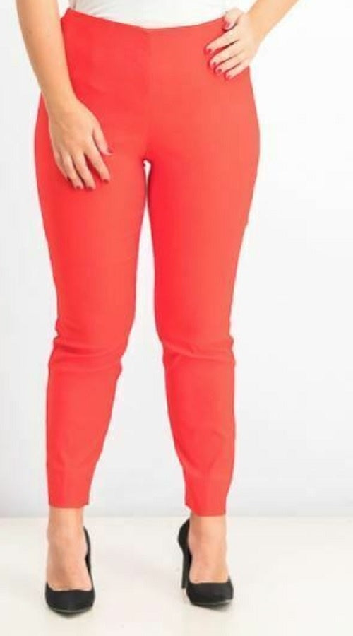 Charter Club Women's Chelsea Tummy Control Skinny-Leg Ankle Pants Orange Size 16