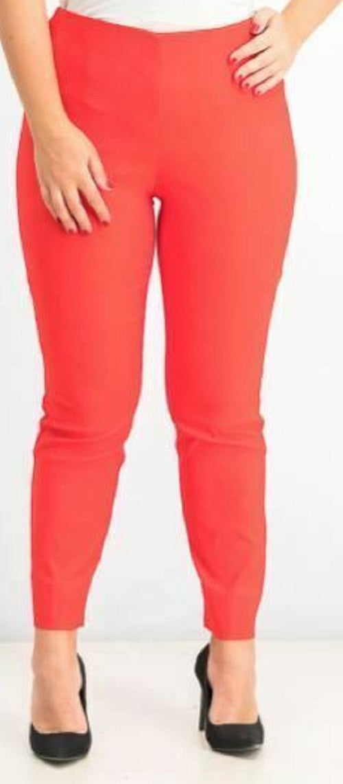 Charter Club Women's Chelsea Tummy Control Skinny-Leg Ankle Pants Orange Size 4