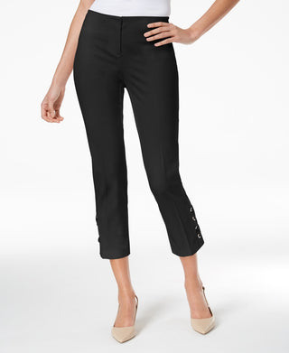 Alfani Women's Lace Up Capri Pants Black Size 8 Petite