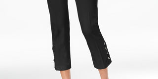 Alfani Women's Lace Up Capri Pants Black Size 8 Petite