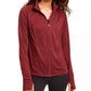 Ideology Women's Performance Zip Jacket Red Size XX-Large