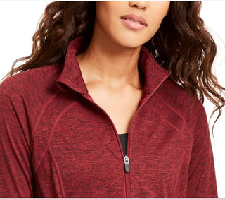 Ideology Women's Performance Zip Jacket Red Size XX-Large