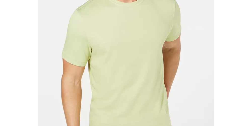 Tasso Elba Men's Supima Blend Crewneck Short-Sleeve T-Shirt Dark Green Size Large