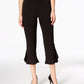 Alfani Women's Ruffle Hem Pants Black Size 6 Petite
