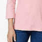 Karen Scott Women's Scoop-Neck Top Pink Size Small