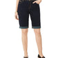 INC International Concepts Women's Curvy-Fit Tikglo Cuffed Denim Shorts Blue Size 8
