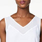 INC International Concepts Women's Contrast Sheer-Trim Top White Size X-Small