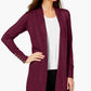 JM Collection Women's Open Front Cardigan Red Size XX-Large