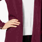JM Collection Women's Open Front Cardigan Red Size XX-Large