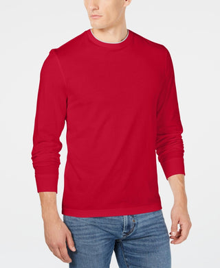 Club Room Men's Doubler Crewneck T-Shirt Red Size X-Large