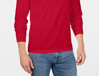 Club Room Men's Doubler Crewneck T-Shirt Red Size X-Large