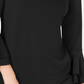 Charter Club Women's Bell Sleeve Keyhole Top Black Size X-Small
