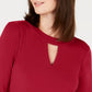 Charter Club Women's Bell-Sleeve Keyhole Top Red Size X-Large
