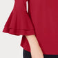 Charter Club Women's Bell-Sleeve Keyhole Top Red Size X-Large