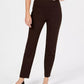 Charter Club Women's Pull On Ponte Knit Pants Brown Size 8 Petite